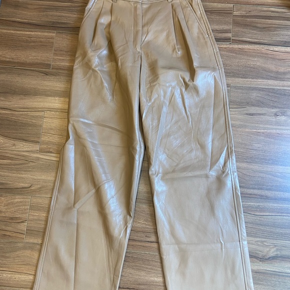 Aritzia Babaton Pleated Pant Vegan Leather - 6 - Picture 7 of 10